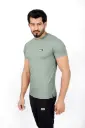Ribbed Lycra T-Shirt | Green