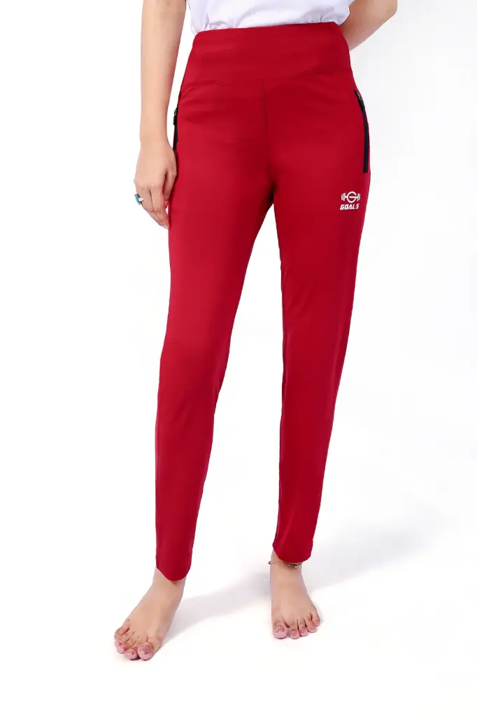 Zipper Leggings | Maroon