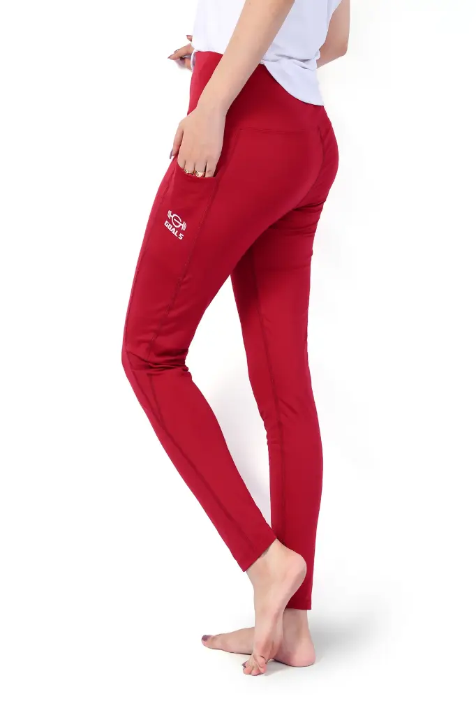 Side Pocket Legging | Maroon