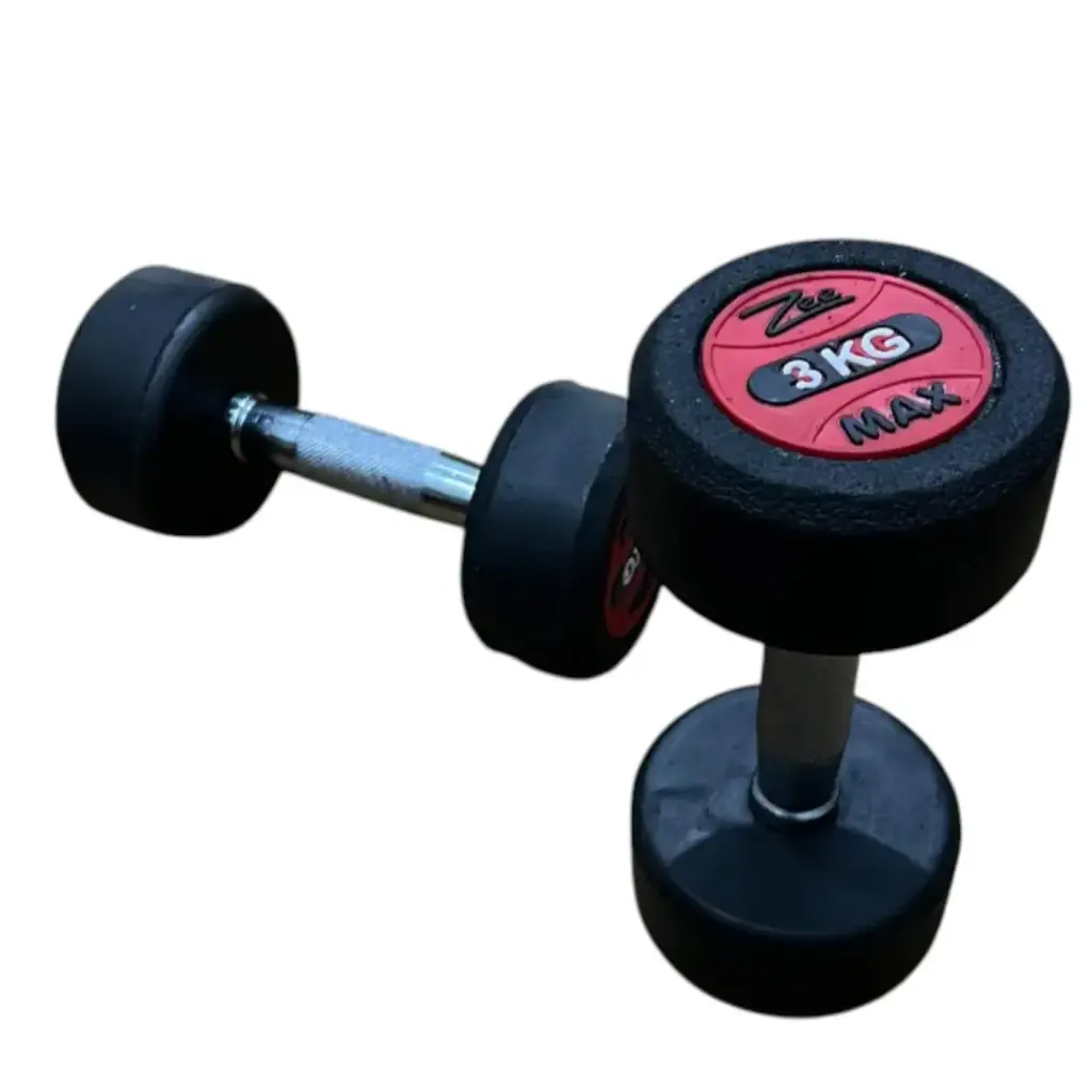 Zee Max Rubber Dumbbells 3kg pair