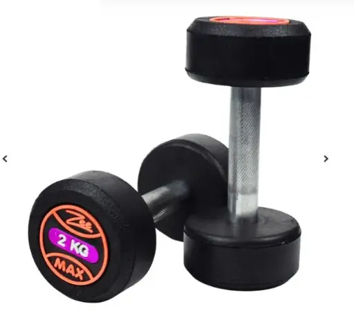 Zee Max Rubber Dumbbells 2kg pair